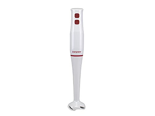 BEPER P102FRU003 Batidora de inmersión, Hand blender, ABS,400W, Cuchillas de acero inoxidable, Función Turbo, Batidos, Sopas, Yogurt, Salsas, Alimentos Para Niños