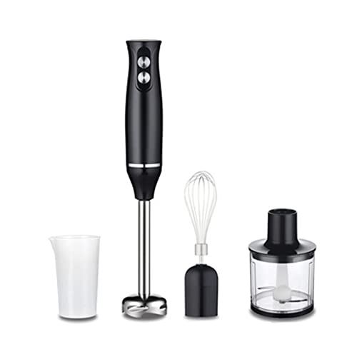 BYCZSYHCJ Batidora de Huevos 4 en 1 Blender Electric Steel Steel Stick Mano Blender Mezclador Procesador de Alimentos Huevo Batido Batido Smoothie Copa Juicer Molino Amoladora Agitador Mezclador