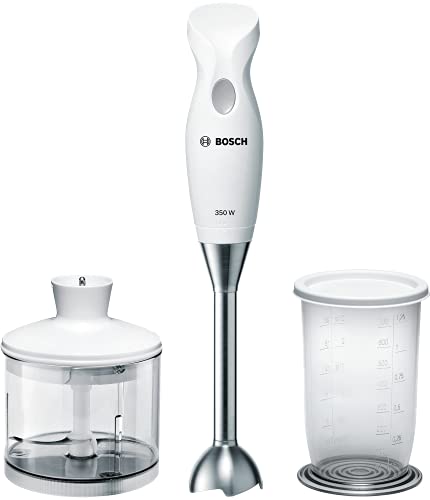 Bosch Hogar Bosch MSM6B500 Immersion Blender 350W, 350 W, 1 Decibelios, Plástico, Plata/Blanco