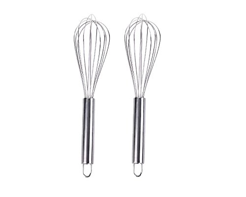 HENGRUI Kitchen Gadgets Acero Inoxidable Batidor Batir Crema Mezclador Herramientas para Hornear,2pcs