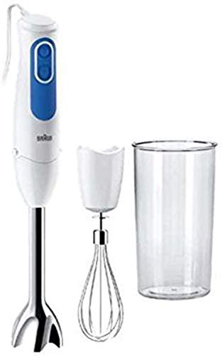 Braun MultiQuick 3 MQ3005 Cream Minipimer, 700 W, 600 milliliters, Acero Inoxidable, 2 Velocidades, Azul, Blanco