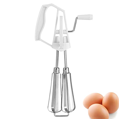 Batidor De Mano Giratorio De Acero Inoxidable Batidora De Huevos Resistente Y Duradera Batidores De Huevos Manija De Plastico Batidor Manual Multifuncional Conveniente Para Batir Crema,Hornear