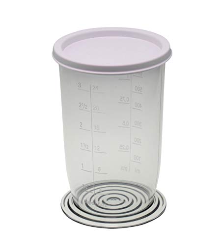 Vaso medidor universal con escala + tapa 21416 (altura: 15,5 x diámetro: 9 cm) 700 ml para batidora de mano