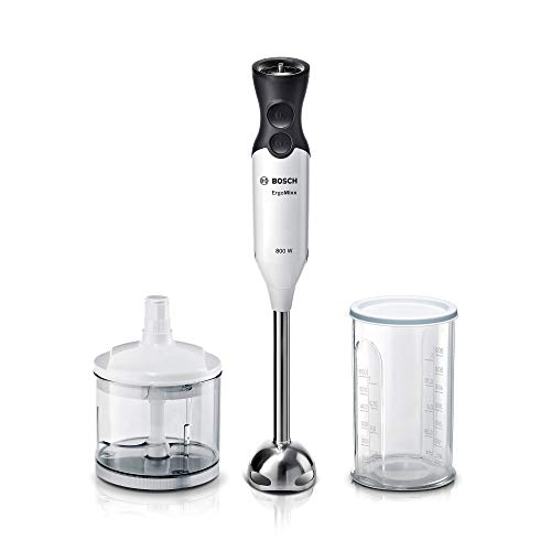 Bosch - Batidora de mano Picadora universal, vaso mezclador. 800 W blanco/gris antracita