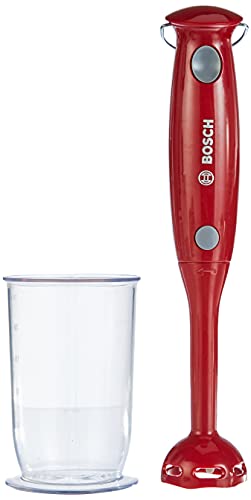 Theo Klein 9566 Bosch Hand Blender, Red I Child - Safe Replica with Rotating Dummy Blades and Measuring Cup I Toys for Children Aged 3 and over