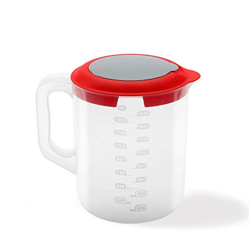 USE FAMILY - Jarra Batidora de Plástico 1,6L. Vaso Medidor para Pastelería. Jarra Multiusos para Cocina. Recipiente Plástico para Batidora