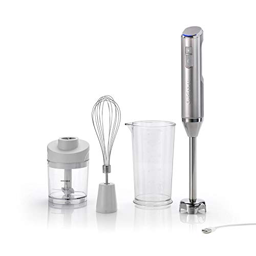 Cuisinart RHB100E Batidora de Mano Inalámbrica, sin Cable, Cargador USB, Accesorio Batidor, Varillas, Picadora y Vaso Medidor de 800Ml sin BPA, Batidora Ligera y Compacta, Batidora Inalámbrica