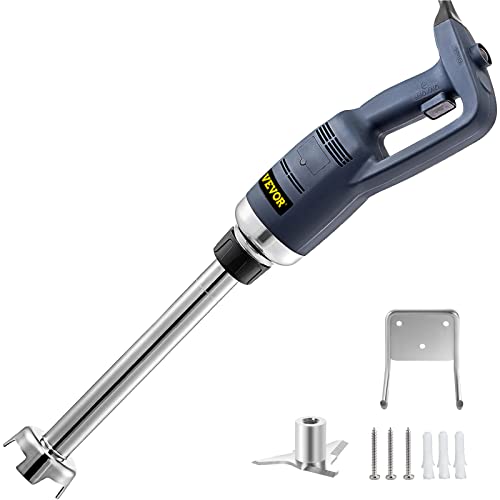 VBENLEM Batidoras de Mano Profesional 350w Triturador Industrial de Cocina 4000-16000 RPM Licuadora de Inmersión Comercial de 14.5 Pulgadas de Velocidad Variable Más Profundamente 40cm (Azul)