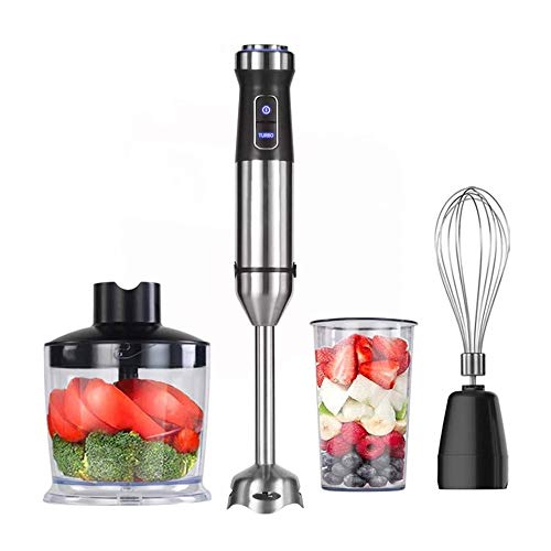 YFGQBCP 1100W Handheld eléctrico Licuadora, 4 en 1 Procesador de Alimentos de inmersión, 500ml Chopper batidor 800 ml Batido Copa, por puré de Alimentos for niños, Batidos, Salsas y sopas