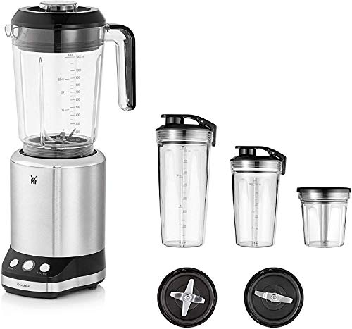 WMF Kult X - Batidora de vaso multifunción, acabado de acero inoxidable cromargan mate, 900 W, 1.2 L, 2 velocidades