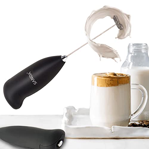 Espumador Batidor de Leche Electrico de Mano para Hacer Cafe con Leche, Smoothie, Té Matcha Latte o Batir Colacao. Batidora Espumadora Portatil Mini de Varillas Ergonómico. Manual Milk Frother