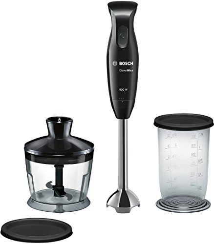 Bosch Hogar MSM2620B CleverMixx Batidora de mano con accesorios, 600 W, color negro