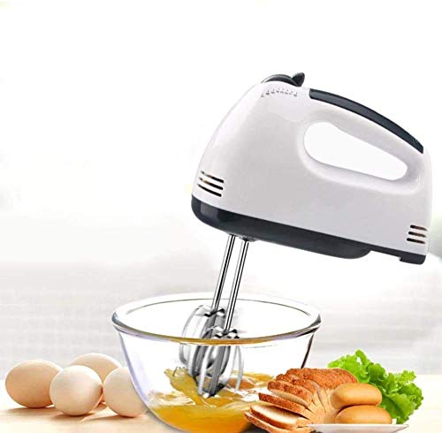 Hand Hand Mixer de la mano 7 veloz mezclador de mano eléctrico, antiguo golpeador eléctrico de huevo eléctrico con varillas for huevos que golpea la masa amasado, batidor de huevos for batir blancos d